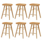 Coffee Shop Contemporary Wood Seat Barstool Wood 4 Legs Bar Stool with Pedal Wood 6 Piece Set Short Stool(22"H) Clearhalo 'Bar Furniture' 'Bar Stools' 'bar_stools' 'furn' 'furn_bar_stools' 'Furniture' 'Kitchen & Dining Furniture' 5331361
