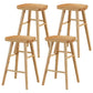 Coffee Shop Contemporary Wood Seat Barstool Wood 4 Legs Bar Stool with Pedal Wood 4 Piece Set Counter Stool(26"H) Clearhalo 'Bar Furniture' 'Bar Stools' 'bar_stools' 'furn' 'furn_bar_stools' 'Furniture' 'Kitchen & Dining Furniture' 5331366