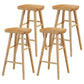 Coffee Shop Contemporary Wood Seat Barstool Wood 4 Legs Bar Stool with Pedal Wood 4 Piece Set Bar Stool(30"H) Clearhalo 'Bar Furniture' 'Bar Stools' 'bar_stools' 'furn' 'furn_bar_stools' 'Furniture' 'Kitchen & Dining Furniture' 5331374