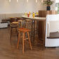 Coffee Shop Contemporary Wood Seat Barstool Wood 4 Legs Bar Stool with Pedal Clearhalo 'Bar Furniture' 'Bar Stools' 'bar_stools' 'furn' 'furn_bar_stools' 'Furniture' 'Kitchen & Dining Furniture' 5331376
