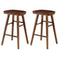 Coffee Shop Contemporary Wood Seat Barstool Wood 4 Legs Bar Stool with Pedal Walnut 2 Piece Set Counter Stool(26"H) Clearhalo 'Bar Furniture' 'Bar Stools' 'bar_stools' 'furn' 'furn_bar_stools' 'Furniture' 'Kitchen & Dining Furniture' 5331387