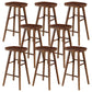 Coffee Shop Contemporary Wood Seat Barstool Wood 4 Legs Bar Stool with Pedal Walnut 8 Piece Set Bar Stool(30"H) Clearhalo 'Bar Furniture' 'Bar Stools' 'bar_stools' 'furn' 'furn_bar_stools' 'Furniture' 'Kitchen & Dining Furniture' 5331394