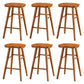 Coffee Shop Contemporary Wood Seat Barstool Wood 4 Legs Bar Stool with Pedal Cherry Wood 6 Piece Set Short Stool(22"H) Clearhalo 'Bar Furniture' 'Bar Stools' 'bar_stools' 'furn' 'furn_bar_stools' 'Furniture' 'Kitchen & Dining Furniture' 5331397