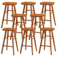 Coffee Shop Contemporary Wood Seat Barstool Wood 4 Legs Bar Stool with Pedal Cherry Wood 8 Piece Set Counter Stool(26"H) Clearhalo 'Bar Furniture' 'Bar Stools' 'bar_stools' 'furn' 'furn_bar_stools' 'Furniture' 'Kitchen & Dining Furniture' 5331402