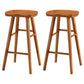 Coffee Shop Contemporary Wood Seat Barstool Wood 4 Legs Bar Stool with Pedal Cherry Wood 2 Piece Set Bar Stool(30"H) Clearhalo 'Bar Furniture' 'Bar Stools' 'bar_stools' 'furn' 'furn_bar_stools' 'Furniture' 'Kitchen & Dining Furniture' 5331403
