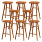 Coffee Shop Contemporary Wood Seat Barstool Wood 4 Legs Bar Stool with Pedal Cherry Wood 8 Piece Set Bar Stool(30"H) Clearhalo 'Bar Furniture' 'Bar Stools' 'bar_stools' 'furn' 'furn_bar_stools' 'Furniture' 'Kitchen & Dining Furniture' 5331406