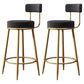 Glam Style Bar-stool Round Counter Bar Stool with Metal Legs