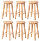 Dining Room Simple Style Wood Barstool Wood 4 Legs Bar Stool with Pedal