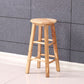 Dining Room Simple Style Wood Barstool Wood 4 Legs Bar Stool with Pedal