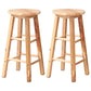 Dining Room Simple Style Wood Barstool Wood 4 Legs Bar Stool with Pedal