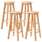 Dining Room Simple Style Wood Barstool Wood 4 Legs Bar Stool with Pedal