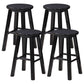 Dining Room Simple Style Wood Barstool Wood 4 Legs Bar Stool with Pedal