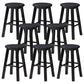 Dining Room Simple Style Wood Barstool Wood 4 Legs Bar Stool with Pedal