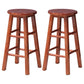 Dining Room Simple Style Wood Barstool Wood 4 Legs Bar Stool with Pedal