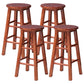 Dining Room Simple Style Wood Barstool Wood 4 Legs Bar Stool with Pedal