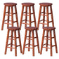 Dining Room Simple Style Wood Barstool Wood 4 Legs Bar Stool with Pedal