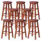 Dining Room Simple Style Wood Barstool Wood 4 Legs Bar Stool with Pedal