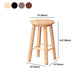 Dining Room Simple Style Wood Barstool Wood 4 Legs Bar Stool with Pedal