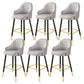 Leather Seat Barstool Nordic Style Iron Pedestal Bar Stool for Dining Room Grey 6 Piece Set Clearhalo 'Bar Furniture' 'Bar Stools' 'bar_stools' 'furn' 'furn_bar_stools' 'Furniture' 'Kitchen & Dining Furniture' 5331606