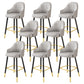 Leather Seat Barstool Nordic Style Iron Pedestal Bar Stool for Dining Room Grey 8 Piece Set Clearhalo 'Bar Furniture' 'Bar Stools' 'bar_stools' 'furn' 'furn_bar_stools' 'Furniture' 'Kitchen & Dining Furniture' 5331607