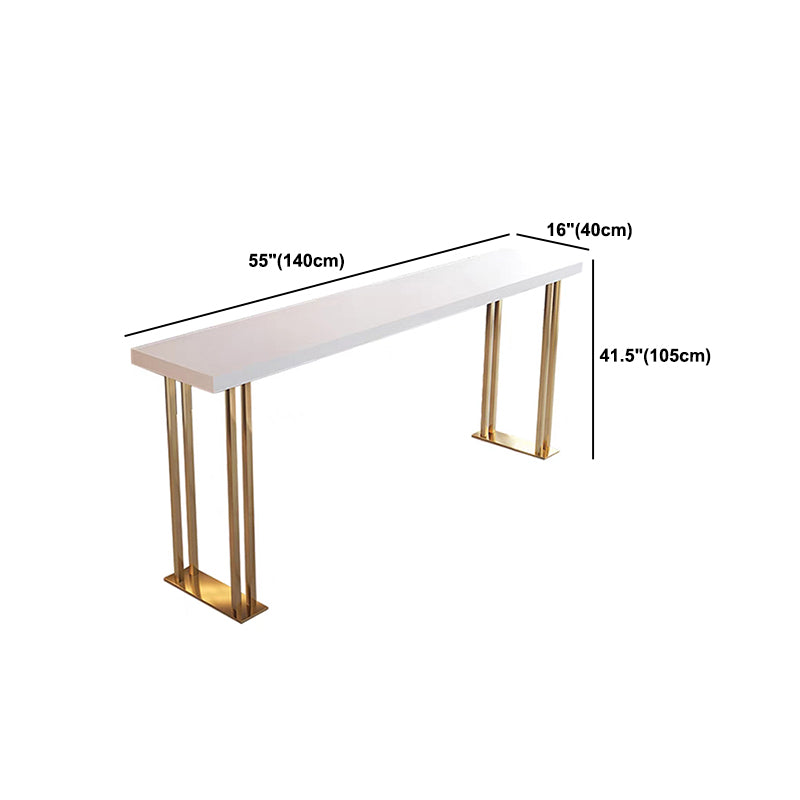 Moderno tavolo da bar in legno massiccio rettangolare set da 1/3 pezzi con sgabelli bianchi