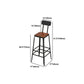 Mesa de barra de madera maciza rectángulo industrial Juego de 1/5 piezas de mesa con heces