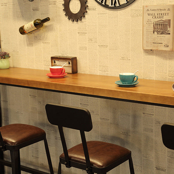 Industrial 1/5 Pieces Bar Table Set Rectangle Pine Wood Counter Table with High Stools Clearhalo 'Bar Furniture' 'furn' 'furn_home_bar_bar_sets' 'Furniture' 'Home Bars & Bar Sets' 'home_bar_bar_sets' 'Kitchen & Dining Furniture' 5331737