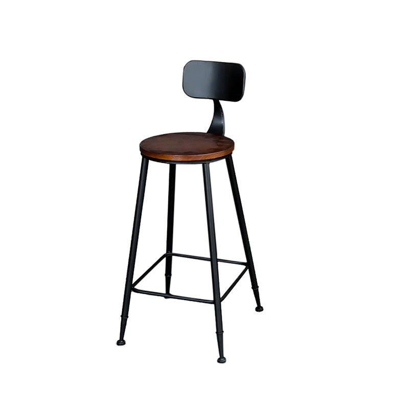 Industrial 1/3/5 Pieces Bar Table Set Round Pine Wood Counter Table with High Stools Brown 30"H Stool (Single) Clearhalo 'Bar Furniture' 'furn' 'furn_home_bar_bar_sets' 'Furniture' 'Home Bars & Bar Sets' 'home_bar_bar_sets' 'Kitchen & Dining Furniture' 5331752