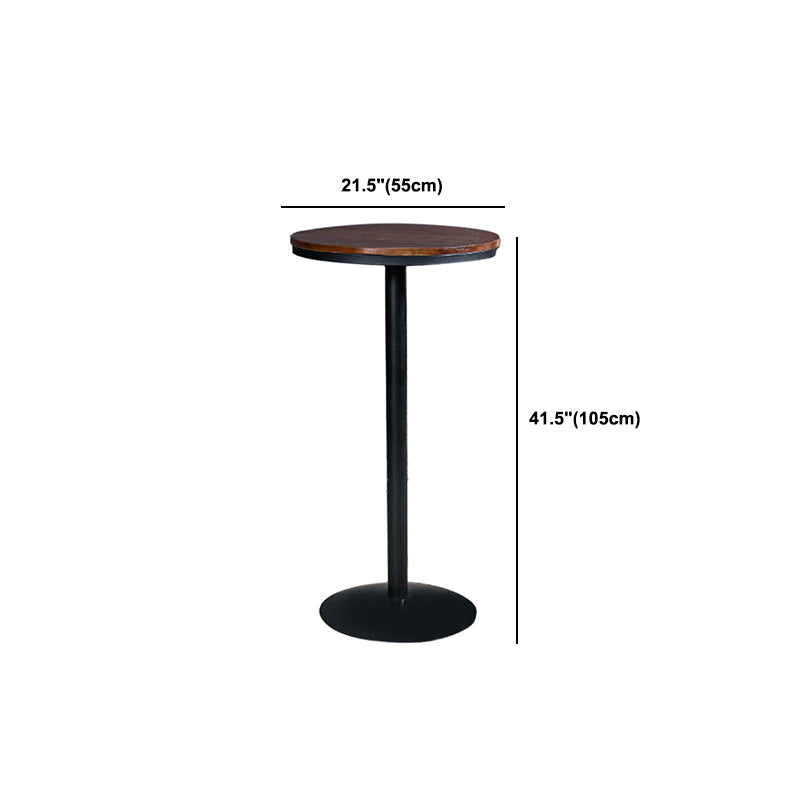 Industrial 1/3/5 Pieces Bar Table Set Round Pine Wood Counter Table with High Stools Clearhalo 'Bar Furniture' 'furn' 'furn_home_bar_bar_sets' 'Furniture' 'Home Bars & Bar Sets' 'home_bar_bar_sets' 'Kitchen & Dining Furniture' 5331761