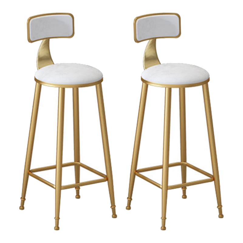 Glam Rectangle White Counter Height Set 1/2/3 Pieces Marble Pub Dining Set White 30"H Stools (Set of 2) Clearhalo 'Bar Furniture' 'furn' 'furn_home_bar_bar_sets' 'Furniture' 'Home Bars & Bar Sets' 'home_bar_bar_sets' 'Kitchen & Dining Furniture' 5331765