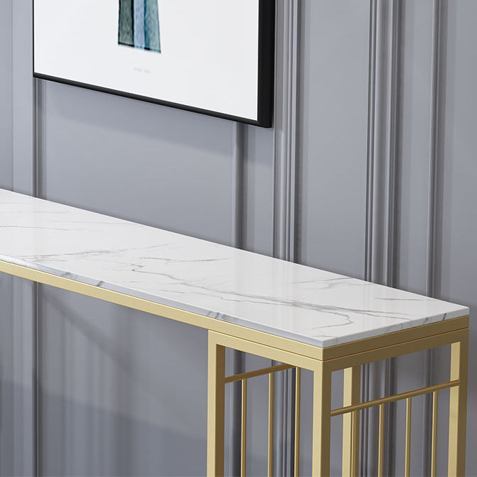 Glam Rectangle White Counter Height Set 1/2/3 Pieces Marble Pub Dining Set Clearhalo 'Bar Furniture' 'furn' 'furn_home_bar_bar_sets' 'Furniture' 'Home Bars & Bar Sets' 'home_bar_bar_sets' 'Kitchen & Dining Furniture' 5331772