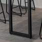 Rectangle de bar à bois massif rectangle Ensemble de table de comptoir 1/7 pièces avec tabourets sans dos