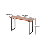 Mesa de barra de madera maciza rectángulo de lujo Juego de 1/7 piezas de mesa con taburetes sin espalda