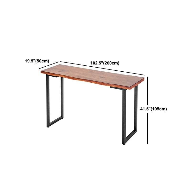 Rectangle de bar à bois massif rectangle Ensemble de table de comptoir 1/7 pièces avec tabourets sans dos