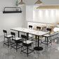 Modern Stone and Metal Dinette Set 1/2/5 Pieces White Table Set for Coffee Shop