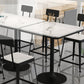 Modern Stone and Metal Dinette Set 1/2/5 Pieces White Table Set for Coffee Shop