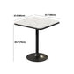 Modern Stone and Metal Dinette Set 1/2/5 Pieces White Table Set for Coffee Shop