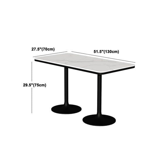 Set di dinette in pietra e metallo moderna 1/2/5 pezzi tavolo bianco set per caffetteria