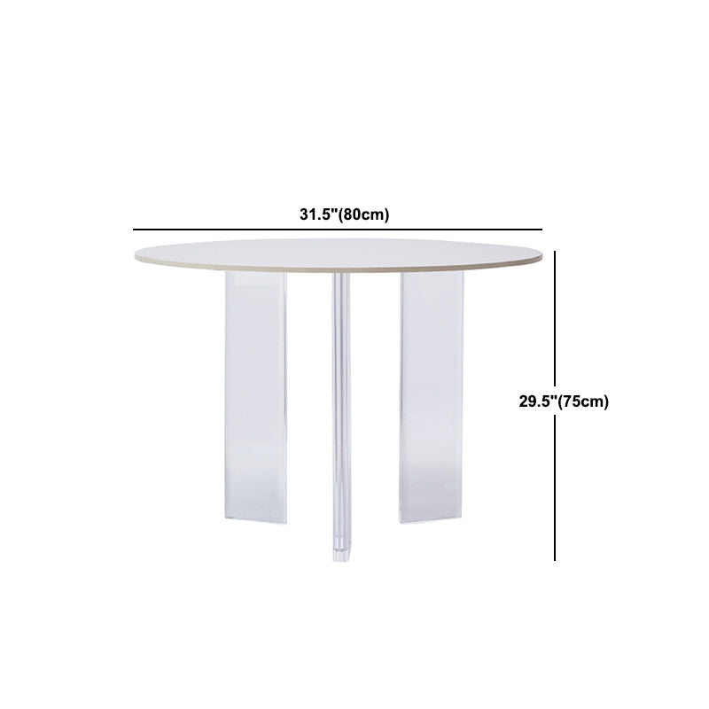 Set da pranzo moderno da 1/3 pezzi Tavolo da pranzo rotondo in pietra per la cucina della sala da pranzo