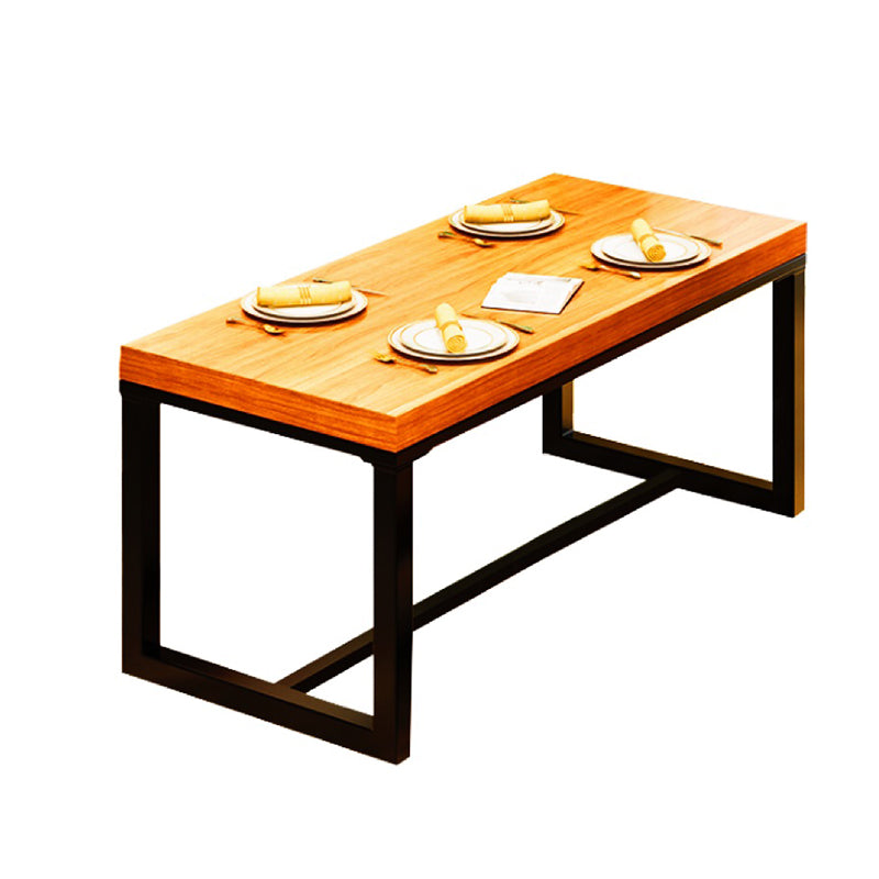 Industrial Sled Dining Table Set 1/2/5 Pieces Solid Wood Dinette Set for Shop Clearhalo 'Dining Room Sets' 'Dining Tables & Seating' 'dining_room_set' 'furn' 'furn_dining_room_set' 'Furniture' 'Kitchen & Dining Furniture' 5331866
