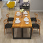 Industrial Sled Dining Table Set 1/2/5 Pieces Solid Wood Dinette Set for Shop Clearhalo 'Dining Room Sets' 'Dining Tables & Seating' 'dining_room_set' 'furn' 'furn_dining_room_set' 'Furniture' 'Kitchen & Dining Furniture' 5331869