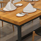 Industrial Sled Dining Table Set 1/2/5 Pieces Solid Wood Dinette Set for Shop Clearhalo 'Dining Room Sets' 'Dining Tables & Seating' 'dining_room_set' 'furn' 'furn_dining_room_set' 'Furniture' 'Kitchen & Dining Furniture' 5331872