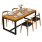 Industrial Sled Dining Table Set 1/2/5 Pieces Solid Wood Dinette Set for Shop Clearhalo 'Dining Room Sets' 'Dining Tables & Seating' 'dining_room_set' 'furn' 'furn_dining_room_set' 'Furniture' 'Kitchen & Dining Furniture' 5331876