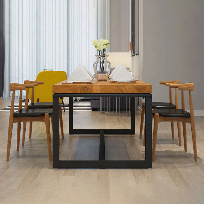 Industrial Sled Dining Table Set 1/2/5 Pieces Solid Wood Dinette Set for Shop Clearhalo 'Dining Room Sets' 'Dining Tables & Seating' 'dining_room_set' 'furn' 'furn_dining_room_set' 'Furniture' 'Kitchen & Dining Furniture' 5331877