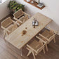 Modern Dining Set 1/2/5 Pieces Rectangle Pine Wood Dining Table for Dining Room Kitchen