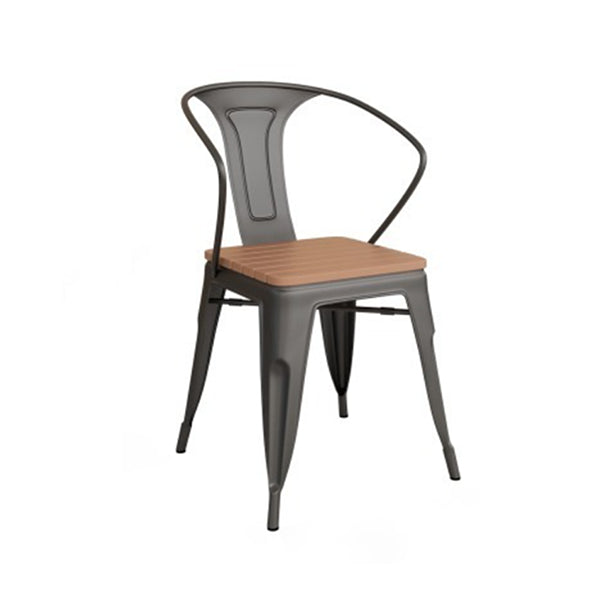 Industrieel 1/3/5 stukken Dinerset rechthoekige houten eettafel voor binnenplaats