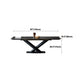 Modern Sintered Stone Rectangle Table Set 1/4/5/6 Pieces Dining Set Clearhalo 'Dining Room Sets' 'Dining Tables & Seating' 'dining_room_set' 'furn' 'furn_dining_room_set' 'Furniture' 'Kitchen & Dining Furniture' 5331995
