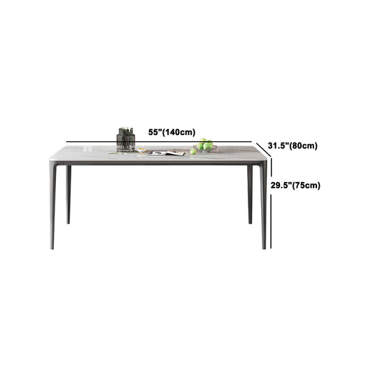 Set da tavolo moderno di rettangolo in pietra sinterizzato 1/4/5 pezzi