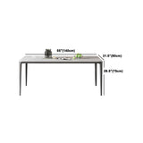 Set da tavolo moderno di rettangolo in pietra sinterizzato 1/4/5 pezzi