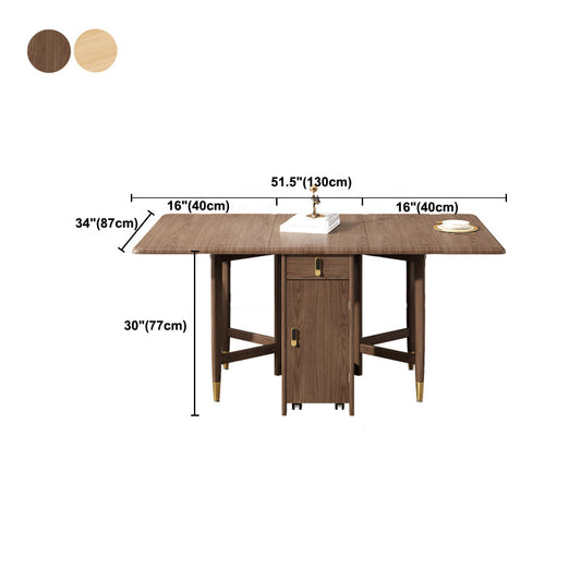 自宅で使用するための中世紀のドロップリーフダイニングテーブルの無垢材のダイニングテーブル